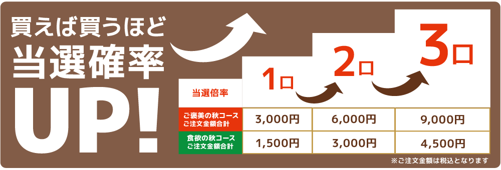 買えば買うほど当選確率アップ