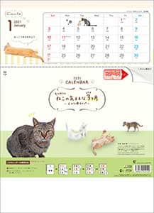 ねこの気ままな３ヶ月－上から順タイプ－　２０２１年カレンダー