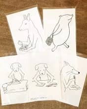 動物ポストカード５枚組みセット