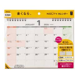 　ＮＯＬＴＹ（ノルティ）　カレンダー卓上方眼（Ｂ５横）［Ｃ２６４］　２０２６年１月始まり