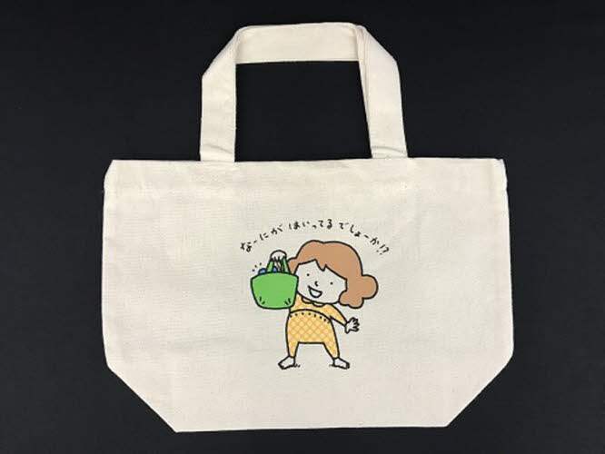 なつみちゃんトートバッグ〈黄緑〉