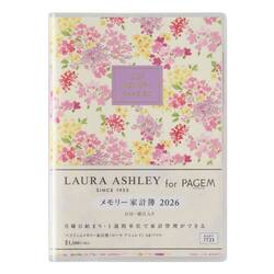 　ＰＡＧＥＭ　ｂｙ　ＮＯＬＴＹ　ペイジェムメモリー家計簿（ローラアシュレイ）Ａ６（アメリ）［７７２３］　２０２６年１月始まり