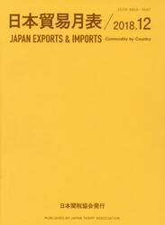 日本貿易月表　品別国別　２０１８．１２