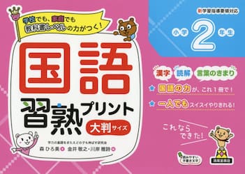 国語習熟プリント　学校でも、家庭でも教科書レベルの力がつく！　小学２年生　大判サイズ