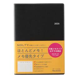 　ウィークリー　ＮＯＬＴＹ（ノルティ）　エクリＡ５メモ（ブラック）［６３２２］　２０２６年１月始まり