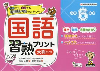 国語習熟プリント　学校でも、家庭でも教科書レベルの力がつく！　小学６年生　大判サイズ