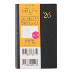 ウィークリー　ＮＯＬＴＹ（ノルティ）　能率手帳ライツ３小型版（黒）［１１５１］　２０２６年１月始まり
